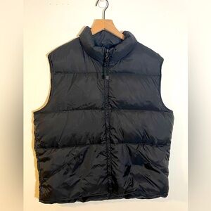 Consensus Outerwear Black Puffer Vest Coat Size Large Duck Down Filled